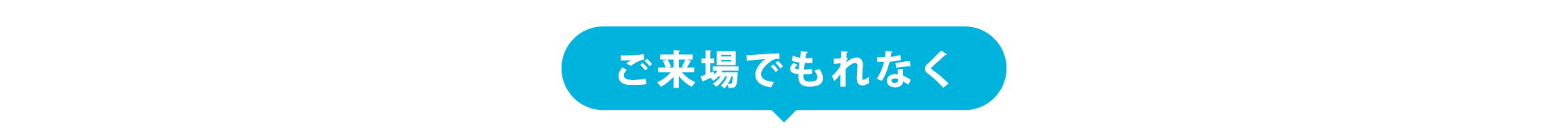 ご来店でもれなく